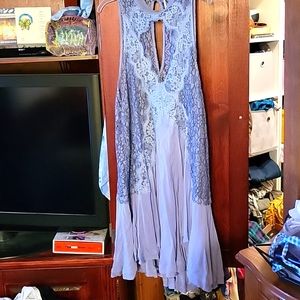 Free people purple high neck mini dress
